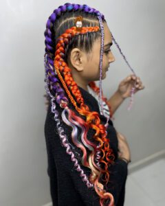 Colorful Cornrows