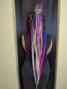 Colourful dreadlocks in india