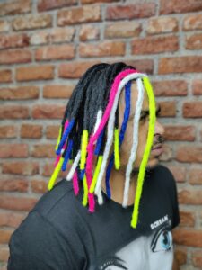 Coloured dreadlocks
