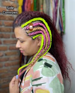 side cornrows hairs