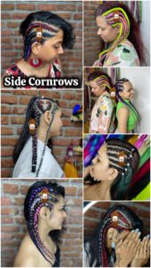 side cornrows hairstyles india