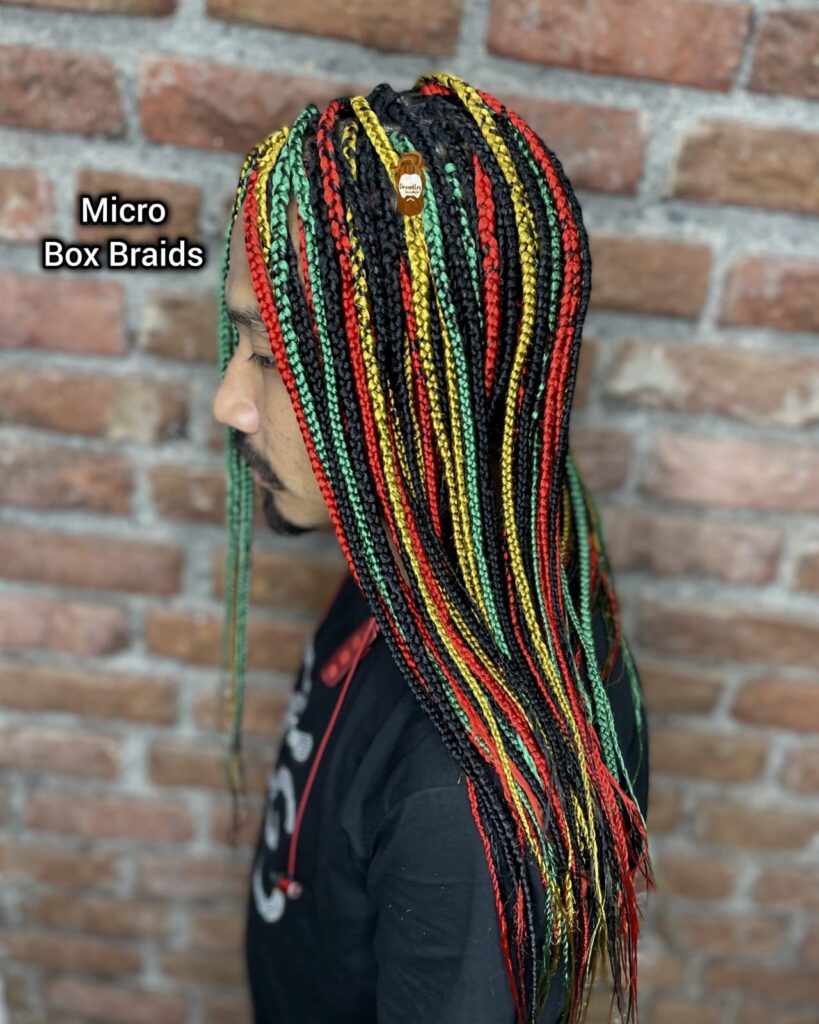 colored Box braids

